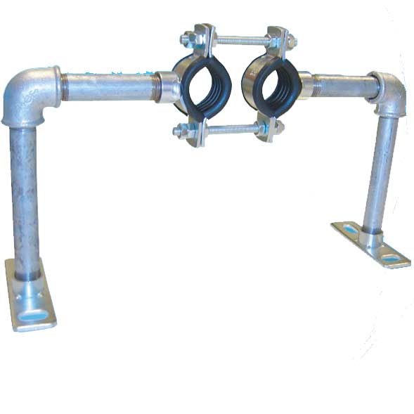 Austroflex-Fixpunktschelle-40 Austroflex Fixpunktschelle für  Fernwärmeleitung Doppelrohr 2x40 mm