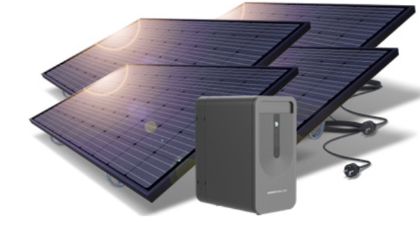 Sonnenktaft Balkonkraftwerk 1600W mit Speicher 2,24 kWh  