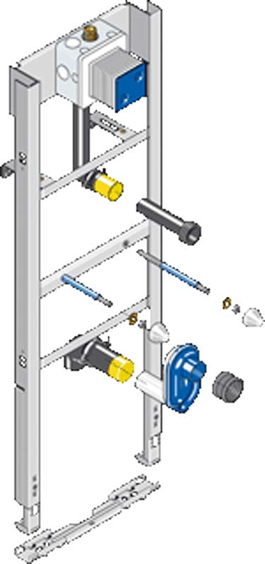 Huter-3020 Huter Urinal Montagegestell 3020.1 mit Rohbauset 116.001