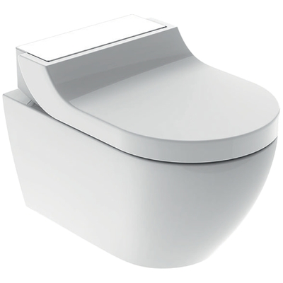 146-290-SI-1 Geberit AquaClean Tuma Comfort Dusch WC Komplettset Wand WC mit Duschsitz weiss/Glas 146.290