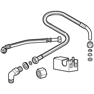 115438001_1 Geberit AquaClean Anschlussset für Wasseranschluss hinten Mitte 115.438