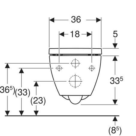 Acanto-WC-Abmessungen Geberit Acanto Wand Wc Set Abmessungen