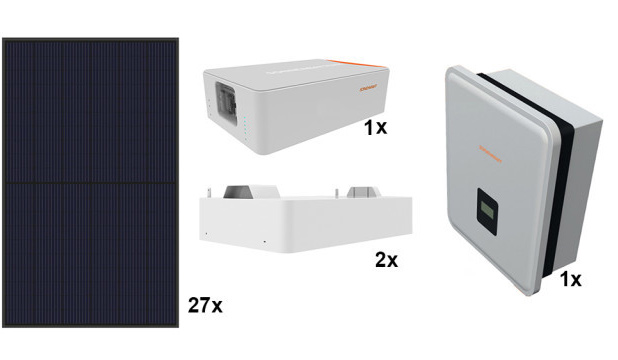 Sonnenkraft PV Set 10 kWp mit Speicher und Hybrid WR