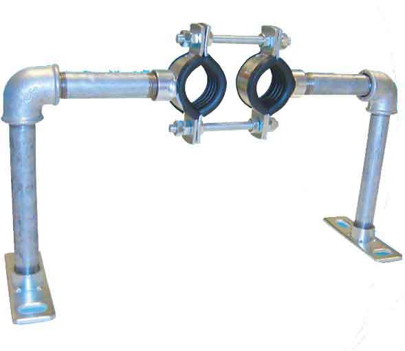 Austroflex Fixpunktschelle für Doppelrohr 20 und 25 2 x 25 mm