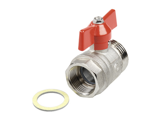 ON111785a2e7c792c9a5 Tece Kugelhahn IG 3/4" AG 1"rot gerade für Verteiler