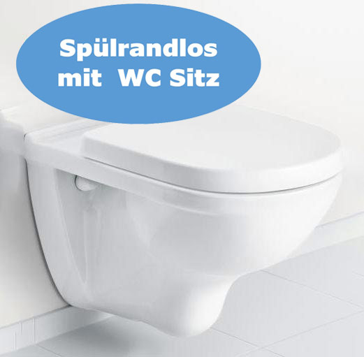 Villeroy und Boch Wand WC Set spülrandlos 5660 mit Ceramicplus