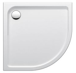 Brausetasse-rund-One-900X900X25 Viertelkreisbrausetasse 900  One extraflach