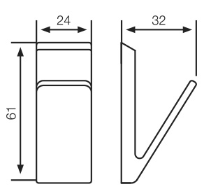 Amoa-Handtuchhaken_mass Handtuchhaken aus Edelstahl Maßblatt