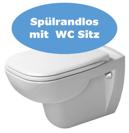 D-Code-Rimless-Set-Wand-WC Duravit Wand WC Set D Code rimless