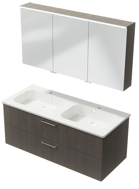 Trinnity One Möbelset 1220 mm Marone Dekor Trüffel Trinnity One Möbelset 1220 mm Marone Dekor Trüffel