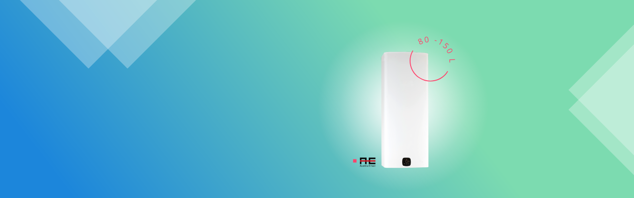 Bild Boiler Moderner Haushaltsboiler EWH digital in weißem Gehäuse mit Digitalanzeige und Bedienfeld, ideal zur effizienten Warmwasserbereitung