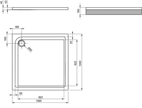 Brausetasse-One-1000X1000X25-Mass Brausetasse Acryl 1000X1000 100x100 extraflach