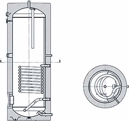 GC-Standspeicher-500-Liter Warmwasserspeicher 500 Liter 1 Register