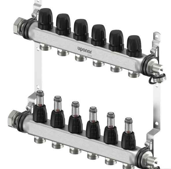 Uponor Smart S- FBHZG Verteiler 6 Heizkreise