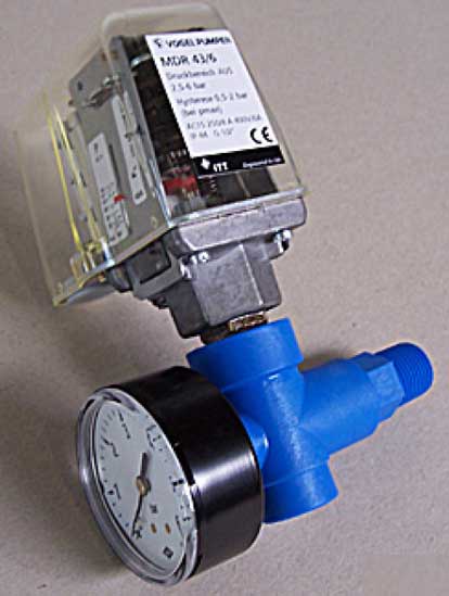 Vogel-MDR46_6M-Druckschalt Vogel Druckschalter MDR43/6M mit Manometer