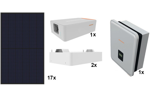 Sonnenkraft PV Set 6 kWp mit Speicher und Hybrid WR