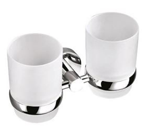 Una-Doppelglashalter Doppelglashalter mit Kristallglas, Glashalter