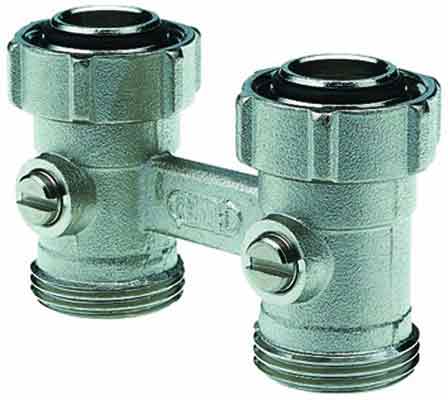 Zweirohrhahnblock-gerade Zweirohrhahnblock 3/4" Durchgang gearde, Anschluss Block für Ventilheizkörper