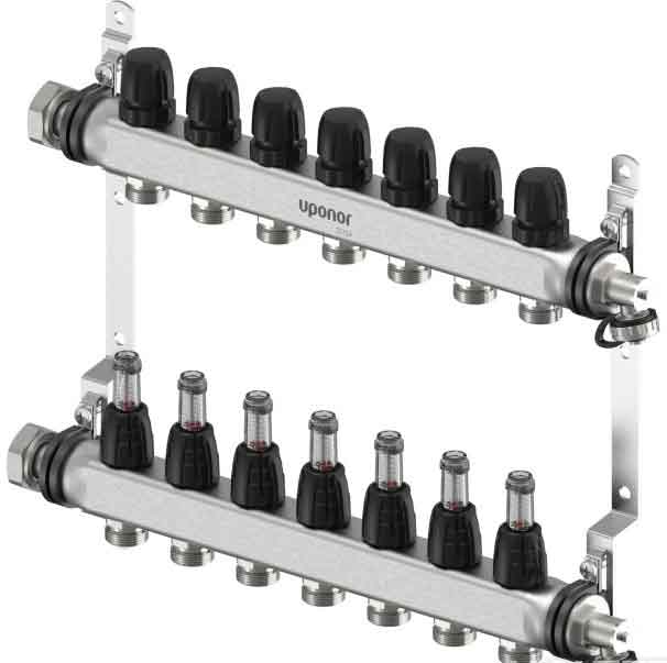Uponor Smart S- FBHZG Verteiler 7 Heizkreise