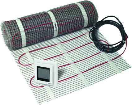 DF-Heizmatte-EFTI Danfoss Fußbodenheizung elektrisch 2,5 m2 mit Thermostat
