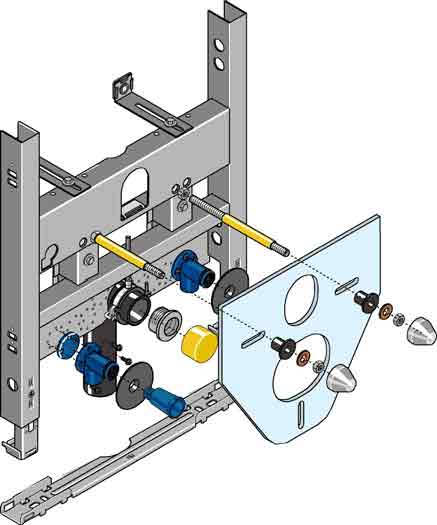 Huter-4020-Bidetgestell Huter 4020 Montagegestell für Wandbidet