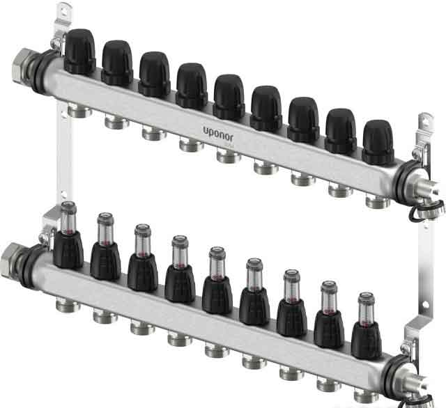 Uponor Smart S- FBHZG Verteiler 9 Heizkreise
