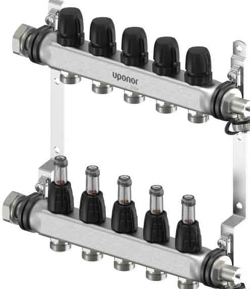 Uponor Smart S- FBHZG Verteiler 5 Heizkreise