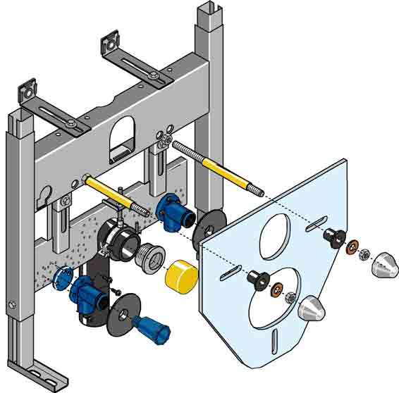 Huter-4010-Bidetgestell Huter 4010 Bidetgestell