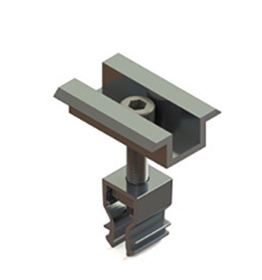 SK-Mittelklemme-silber AluFix Mittelklemme für PV  Module silber