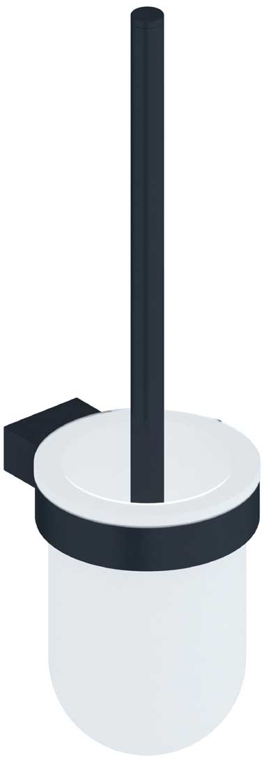Toilettenbürstengarnitur mit Kristallglas Halterung  Edelstahl