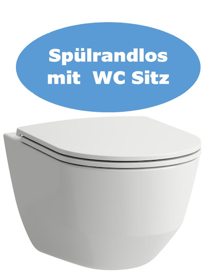 WC-Set-Laufen-2096-6 Laufen Wand WC-Set mit verdeckter Befestigung spülrandlos