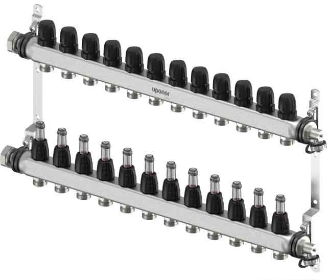 Uponor Smart S- FBHZG Verteiler 12 Heizkreise