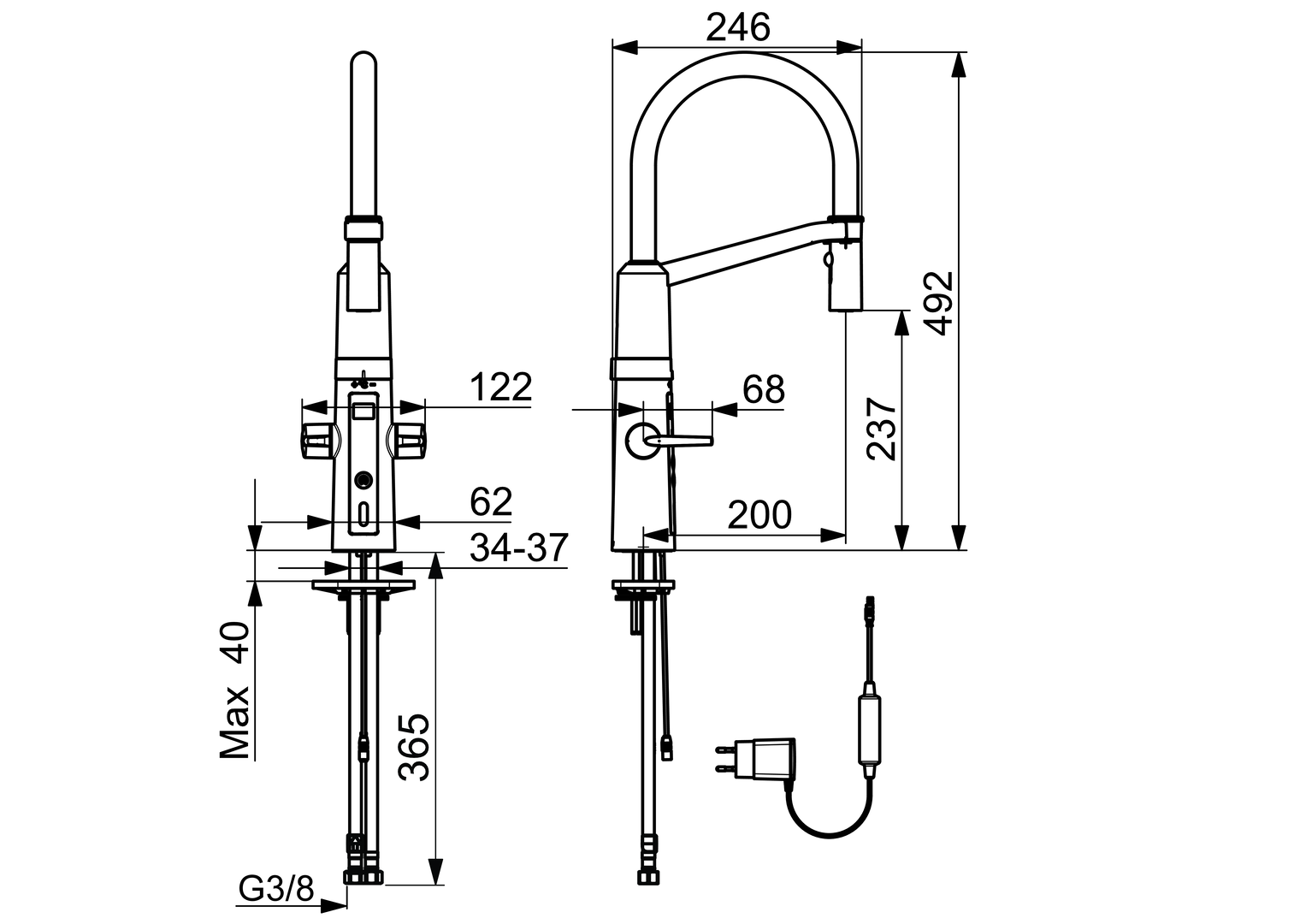 Hansa_K-chenarmatur_SemiProfessional_230_5V_2 Semi Professional Armatur für Standmontage