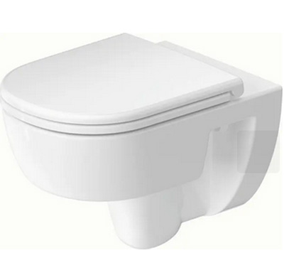 Duravit D-Code Wand WC Set spülrandlos mit Sitzbrett Duravit D-Code Wand WC Set spülrandlos mit Sitzbrett
