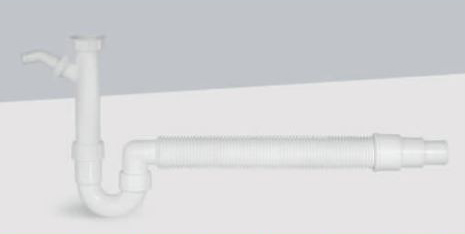 Sifon 6/4" 40/50 flexibel für Ausgussbecken und Waschtröge