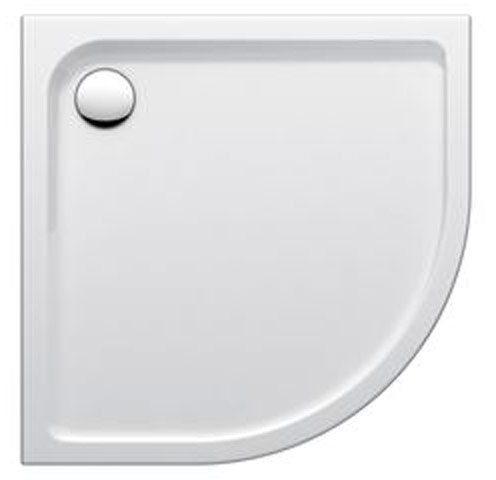 Brausetasse-rund-One-900X900X65 Viertelkreisbrausetasse  One superflach