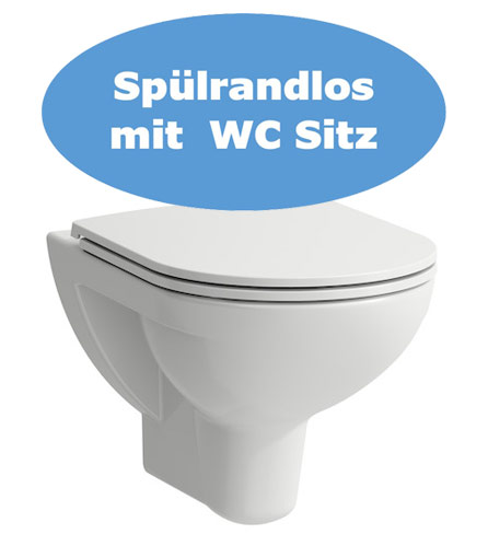 Laufen Pro Wand WC Set spülrandlos 2096.0