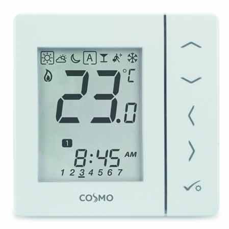 Cosmo Raumthermostat 230V UP programmierbar RAL9010