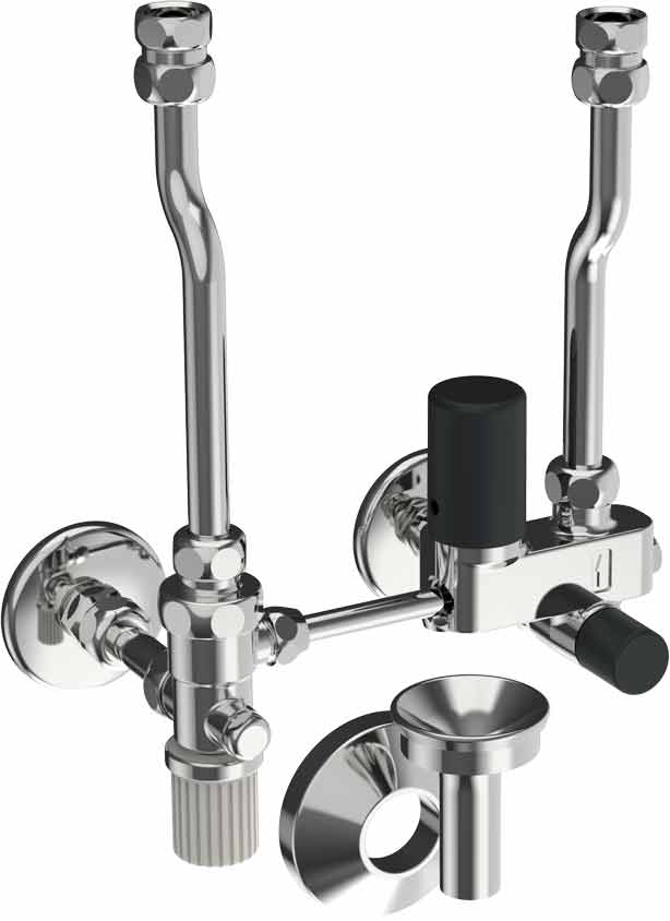 Hansa-6351 Speicheranschlussgarnitur mit Thermostat 1/2" verchromt für Hängespeicher Hansa 6351