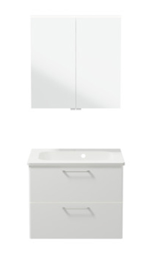 Trinnity One Möbelset 620 mm weiß hochglanz Trinnity One Möbelset 620 mm weiß hochglanz