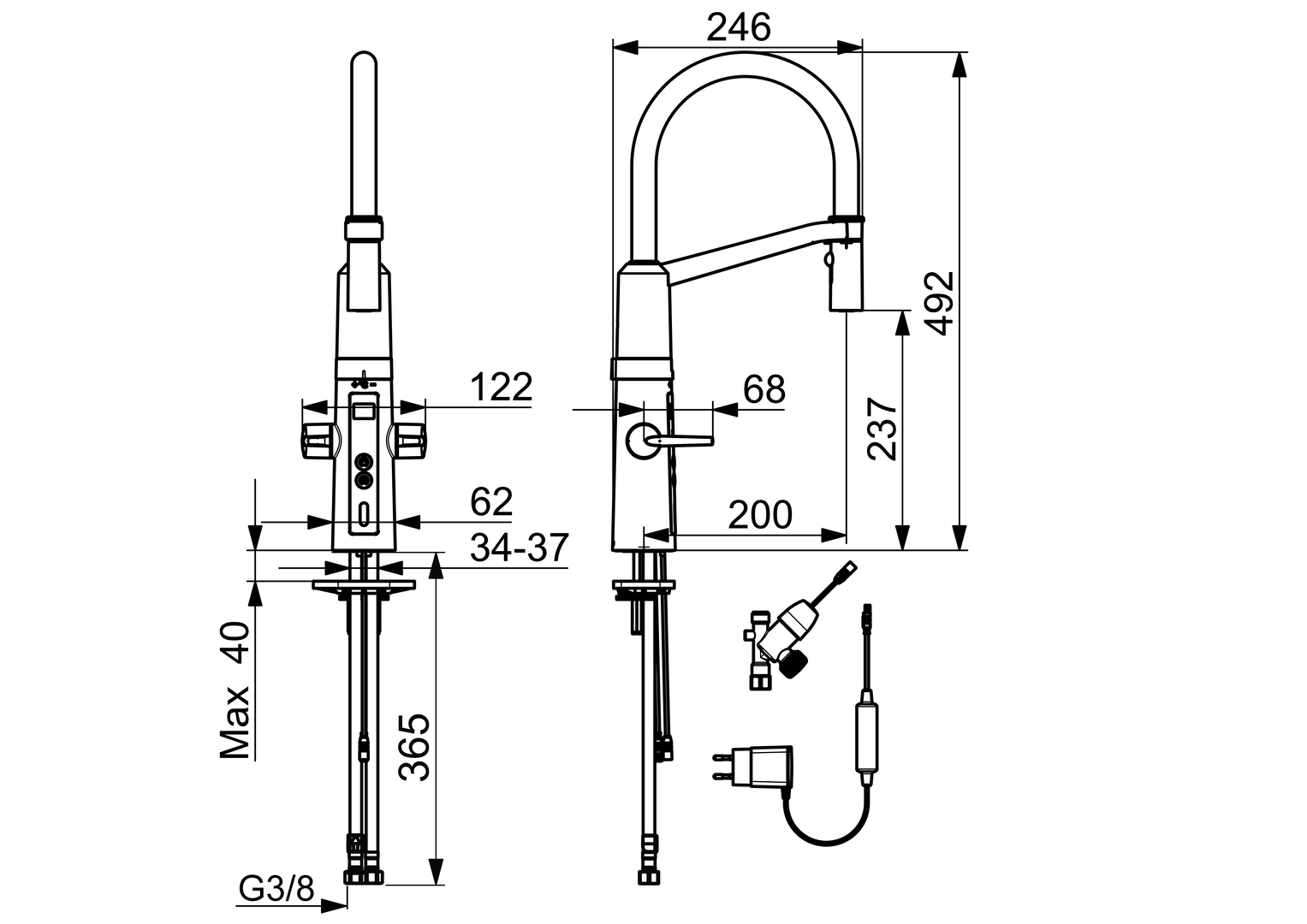 Hansa_K-chenarmatur_SemiProfessional_Sp-hlmVentil_230_5V_2 Armatur mit Spülmaschinenventil