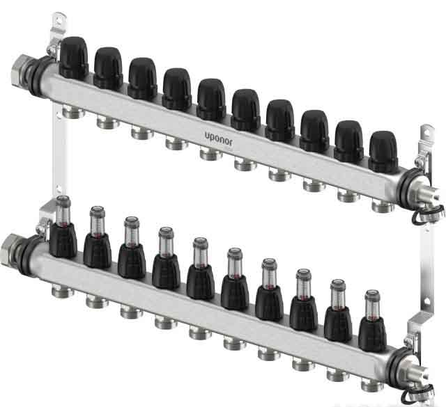 Uponor Smart S- FBHZG Verteiler 10 Heizkreise
