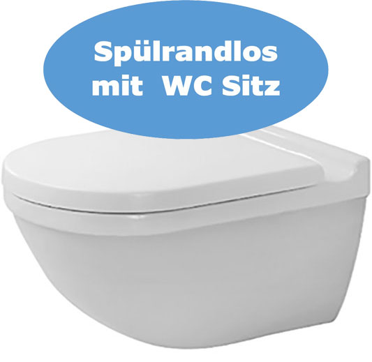 Starck-3-Set Starck3 Wand WC Set spülrandlos