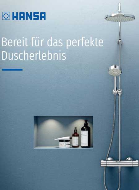Hansa-Micra-Thermostat-Duschsystem Hansa Micra Duschsystem mit Thermostat seitlich