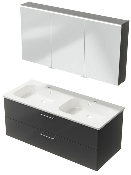 Trinnity One Möbelset 1220 mm anthrazit hochglanz Trinnity One Möbelset 1220 mm anthrazit hochglanz