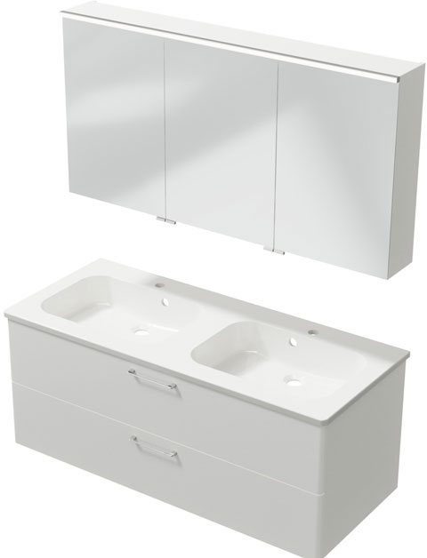 Trinnity One Möbelset 1220 mm weiß hochglanz Trinnity One Möbelset 1220 mm weiß hochglanz