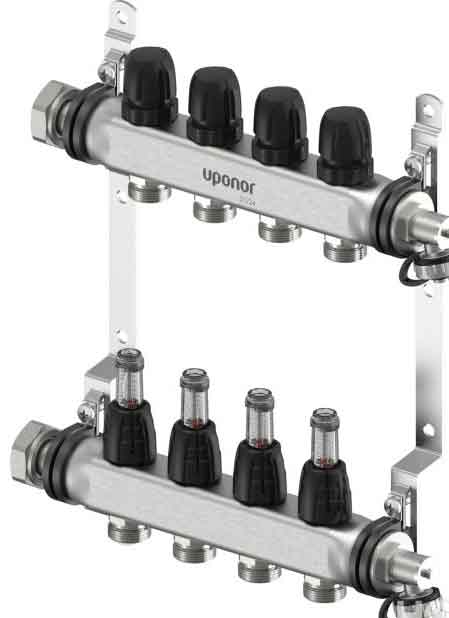 Uponor Smart S- FBHZG Verteiler 4 Heizkreise